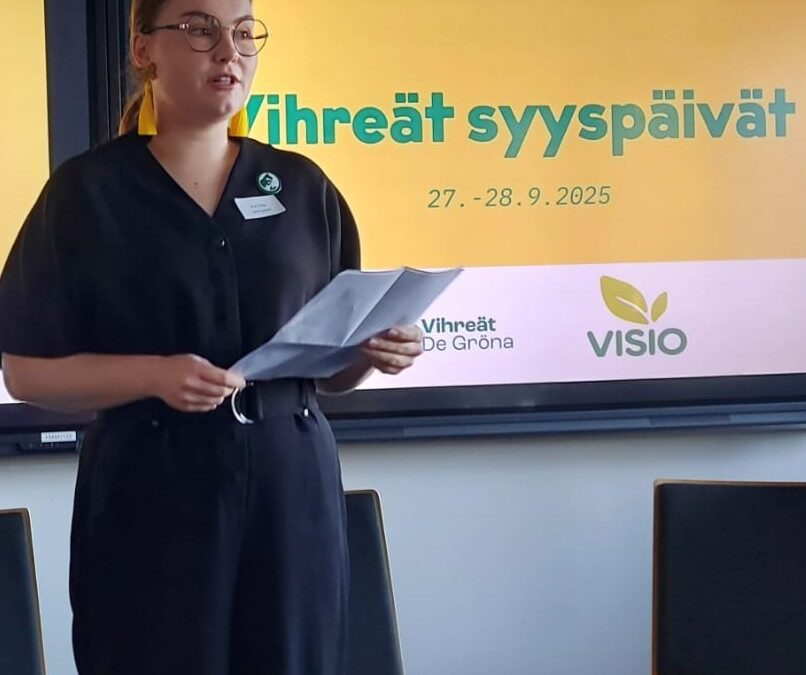 Katriina Janhusen puheenvuoro vihreiden syyspäivillä 2025